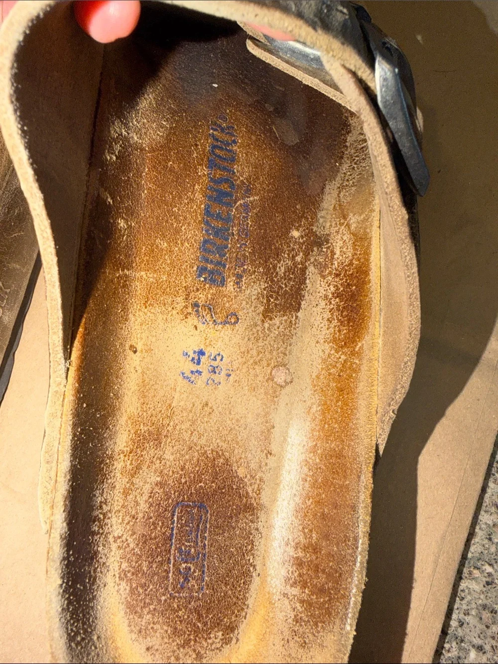 Birkenstock Brown Leather Double Buckle Sandals